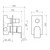 Round Square Wall Bath / Shower Mixer with Diverter Chrome [165162]