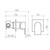 Round Square Wall Bath/Shower Mixer Backplate Chrome [165163]