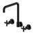 X Plus Wall Sink Tap Set 5Star Matte Black [195203]