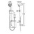 Kiri Satinjet Rail/Hand Shower 770mm 4Star Chrome [117175]