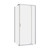 Cascade Square Semi-Frameless Pivot Shower Screen Centre Outlet 900mm Chrome [121213]