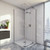 Cascade Square Semi-Frameless Pivot Shower Screen Centre Outlet 900mm Chrome [121213]