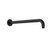 Right Angled Round Wall Shower Arm 400mm Matte Black [156393]