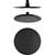 Starry Round Overhead Rain Shower Matte Black [169424]