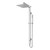 Modern Square Rain Twin Shower (Single Hose) 3Star Chrome [195086]