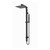Modern Square Rain Twin Shower (Single Hose) 3Star Matte Black [195087]