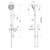 Vivid Premium Hand Shower on Rail 5Star Chrome [199005]