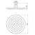 Vivid Shower Rose 200mm Round 3Star Chrome [199006]