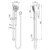 Vivid Slimline Hand Shower on Rail 5Star Matte Black [199016]