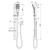 Nx Cape Rail Shower 3Star Chrome/Matte Black [198978]