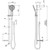 Nx Quil Hand Shower on Rail 3Star Chrome/Matte Black [198988]
