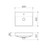 Urbane II Wall Basin 500mm x 400mm x 187mm No Overflow White 1 Tap Hole [195252]