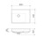 Urbane II Right Hand Shelf Wall Basin 600mm x 440mm x 187mm No Tap Hole No Overflow White [195986]