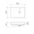 Urbane II Left Hand Shelf Wall Basin 600mm x 440mm x 187mm No Overflow White 1 Tap Hole [195989]
