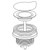 Basin Plug & Waste 40mm Chrome Flush Fitting Chrome [125826]