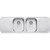 Petite Sink Double Bowl with Double Drainer PE353 1430mm x 480mm One Tap Hole Topmount Stainless Steel [068134]