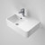 Cube Extension Wall Basin with Overflow Right Hand White 1 Tap Hole [047025]