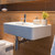 Cube Extension Wall Basin with Overflow Left Hand White 1 Tap Hole [047031]