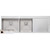Professional Sink 1& 3/4 Right Hand Bowls 1 Tap Hole with Accessories 1450mm [130747]