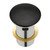 Basin Pop-Up Plug & Waste Domed with Overflow 32mm Matte Black [169187]