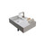 Teorema Wall Basin 600mm x 440mm x 140mm Left with OffsetBowl Gloss White [169954]