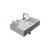 Teorema Wall Basin 600mm x 440mm x 140mm Right with OffsetBowl Gloss White [169955]