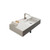 Teorema Wall Basin 810mm x 440mm x 140mm Right with OffsetBowl Gloss White [169958]