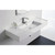 Teorema Wall Basin 1010mm x 460mm x 140mm Centre Bowl Gloss White [169959]