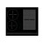 60cm Induction Cooktop with Four Zones Black Glass with Booster [253964]