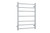 Thermorail Heated Towel Rail Round 7Bar 80W 600mm x 800mm x 122mm Stainless Steel [254380]