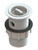 Plug and Waste 32mm x 90mm Plastic with Rubber Plug With Overflow White [118121]