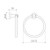 Cosmo Metal Towel Ring Chrome [105513]