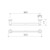 Cosmo Metal Single Towel Rail 930mm Chrome [105515]