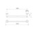 Cosmo Metal Single Towel Rail 630mm Chrome [105517]