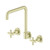 X Plus Wall Sink Tap Set 5Star Brushed Gold [254050]