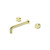 Kara Wall Basin Set 215mm Spout 5Star Brushed Gold [254061]