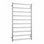 Thermogroup Thermorail Round Heated Towel Ladder 158W 700 x 1200mm Brushed Stainless Steel [254387]