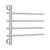 Thermogroup Thermorail Non-Heated Swivel Towel Rail 4 Bar 600 x 540mm Polished Stainless Steel [254398]