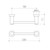 Cosmo Metal Hand Towel Rail 200mm Chrome [108202]