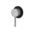 Kaya Wall Bath/Shower Mixer Small Round Plate PVD Brushed Nickel with Matte Black Plate [201608]
