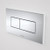 Invisi Series II® Rectangular Dual Flush Plate & Buttons (Metal) Chrome [111409]