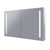 Amber Mirror Cabinet 900mm 2 Double Sided Mirror Doors Silver Aluminium [254980]