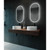 Gatsby Vertical LED Lighting Mirror with Demister 460mm X 910mm Matte Black Aluminium Frame [254999]