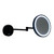 Illusion LED Lighting Mirror with Demister & 5X Magnifier Matt Black Aluminium Frame [255007]