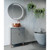 Pearl LED Mirror Cabinet 900mm 1 Single Sided Mirror Doors White Aluminium [255052]