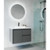 Sphere 800 LED Lighting Mirror with Demister Matte Black Aluminium Frame [255106]