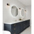 Sphere 800 LED Lighting Mirror with Demister & Bluetooth Speakers Gunmetal Aluminium Frame [255116]