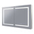 Vera 900 LED Mirror Cabinet 2 Double Sided Mirror Doors Silver Aluminium [255122]