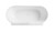 Aurora Back-to-Wall Freestanding Bath 1700mm 162L Premium Sanitary Grade Acrylic Matte White w/Overflow [182489]