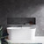 Aurora Back-to-Wall Freestanding Bath 1700mm 162L Premium Sanitary Grade Acrylic Matte White w/Overflow [182489]